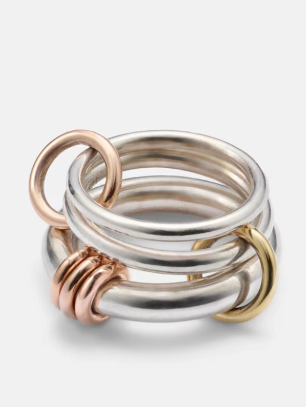 Spinelli Kilcollin Orion sterling silver and 18kt gold linked rings